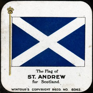 Die Flagge des Heiligen Andreas für Schottland, ca. 1910er Jahre