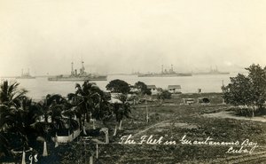 Die Flotte in der Guantanamo-Bucht, Kuba, ca. 1919 von Unbekannt