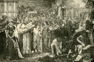 Die Florentiner, die auf Befehl von Savonarola die Eitelkeiten aufgeben, 1890
