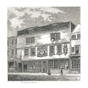 Das Fortune Theatre. Nach einem Druck veröffentlicht von Wilkinson von Unbekannt