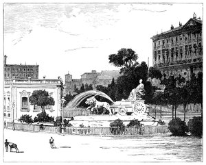 Der Brunnen der Kybele, Madrid, 1900 von Unbekannt