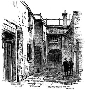 The Fox under the Hill Gasthaus, Adelphi, Westminster, London, 1887
