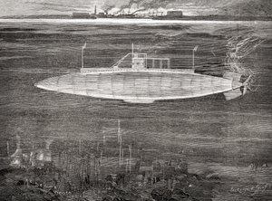 Das französische U-Boot Gustave Zédé, das 1900 vom Stapel lief von Unbekannt