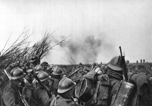 Die französische Frontlinie bei Douaumont, Verdun, Frankreich, 25. Februar 1916