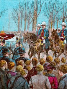 Der Trauerzug von Königin Victoria gefolgt von König Edward VII, 1901 von Unbekannt