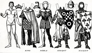 Die Galerie der britischen Kostüme: Kleid getragen in der Regierungszeit des ersten Edward, ca. 1934