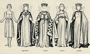 Die Galerie der britischen Kostüme: Wie die Engländer zur Zeit von König Johann gekleidet waren, ca. 1934