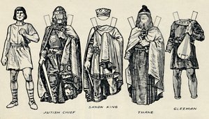 Die Galerie der britischen Kostüme: Wie die Menschen in anglo-sächsischen Zeiten gekleidet waren, um 1934