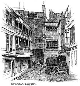 The George Inn, Southwark, London, 1887 von Unbekannt