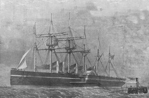 Die Great Eastern, 1860: Das Schiff verlässt Southampton auf ihrer ersten Reise, 17. Juni 1901 von Unbekannt