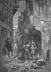 Die Große Pest: Szenen auf den Straßen Londons, 1665-1666 von Unbekannt