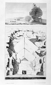 Die Große Sphinx von Gizeh und der Eingang zur Pyramide von Memphis, ca. 1808 von Unbekannt