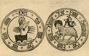 Die Hand Gottes und Agnus Dei von Unbekannt