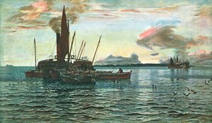 Der Heringmarkt auf dem Loch Fyne, Argyll, 1884, ca. 1902 von Unbekannt