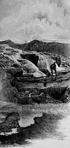 Die heißen Quellen bei Gardiners River, 1883
