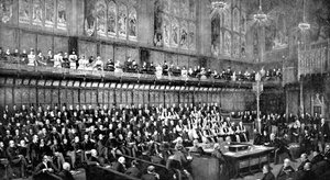 Das House of Lords während der Home Rule Debatte von Unbekannt