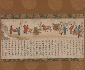Das illustrierte Sutra von vergangenem und gegenwärtigem Karma Kako genzai inga kyo emaki, spätes 13. Jahrhundert