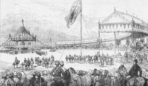Das Kaiserliche Durbar in Delhi, Indien, am 1. Januar 1877