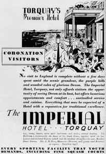 Das Imperial Hotel, Torquay, 1937 von Unbekannt