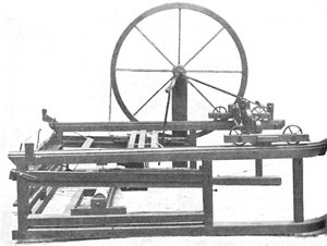 Die geniale Spinning Jenny erfunden von James Hargreaves, ca. 1925 von Unbekannt