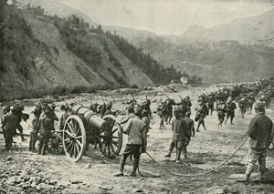 Die italienische Armee auf dem Marsch
