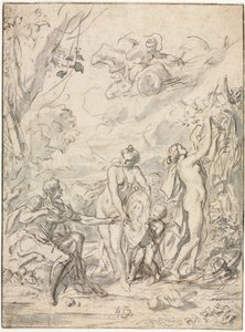 Das Urteil des Paris, ca. 1740-1750 von Unbekannt