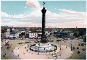 Die Julisäule auf dem Place de la Bastille, Paris, um 1900