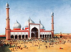 Die Jumma Masjid, Delhi, Indien, frühes 20. Jahrhundert