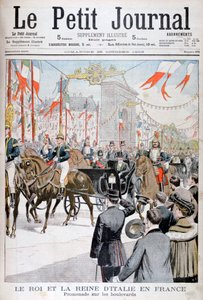 Der König und die Königin von Italien in Frankreich, 1903 von Unbekannt