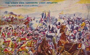 Die Kings Own Yorkshire Light Infantry. Die Schlacht in den Rosenfeldern bei Minden, 1759, 1939