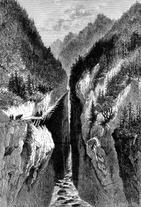Die Lantzan-Kiang-Hoggs-Schlucht, ca. 1890