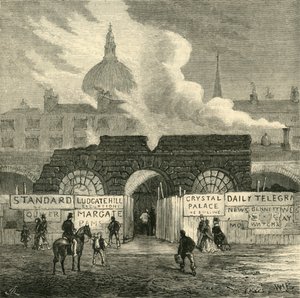 Die letzten Überreste des Fleet-Gefängnisses, um 1872