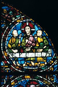 Das letzte Abendmahl, Buntglas, Kathedrale von Chartres, Frankreich, 1194-1260 von Unbekannt