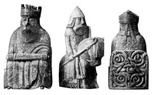 Die Lewis-Schachfiguren, norwegisch, um 1150-1200, um 1920