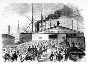 Das Beladen der Atlantik- und Ostseeboote, um 1860er Jahre von Unbekannt