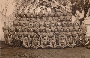 Das Maschinengewehrzug des Ersten Bataillons, The Queens Own Royal West Kent Regiment. Poona, Indien