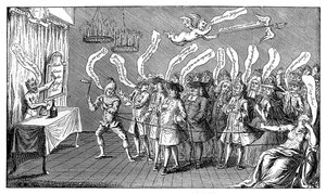 Der Magier oder Flaschenbeschwörer. Englische Leichtgläubigkeit: oder, Ihr seid alle abgefüllt, 1749