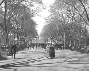 The Mall, Central Park, New York, USA, ca. 1900