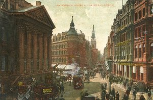 Das Mansion House & Cheapside, London, spätes 19. - frühes 20. Jahrhundert von Unbekannt