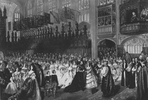 Die Hochzeit des Prinzen von Wales mit Prinzessin Alexandra von Dänemark, 10. März 1863 von Unbekannt