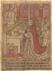 Die Messe des Heiligen Gregor [recto] von Unbekannt