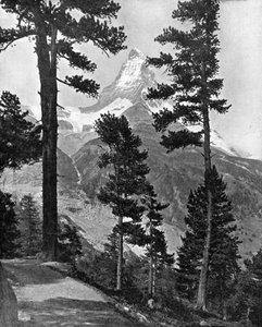 Das Matterhorn vom Riffelweg aus gesehen, die Alpen, 20. Jahrhundert von Unbekannt