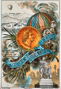 Die Brüder Montgolfier, französische Ballonfahrtpioniere, 1890er Jahre