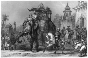 Der Nana Sahib mit seiner Eskorte, ca. 1860