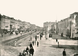 Der Newski-Prospekt, St. Petersburg, Russland, 1895