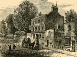 Das alte Crown Inn, Highgate von Unbekannt