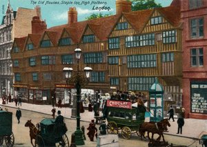 Die alten Häuser, Staple Inn, High Holborn, London, 1905 von Unbekannt