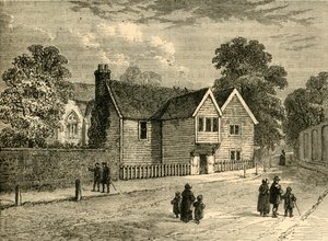 Das alte Pfarrhaus, Stoke Newington, 1858, um 1876 von Unbekannt