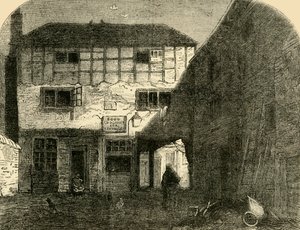 Der Alte Rote Löwe, von vorne, um 1872. von Unbekannt