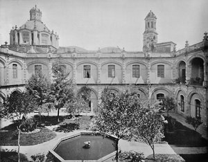 Das alte San Hipolito Kloster, Stadt Mexiko, um 1897